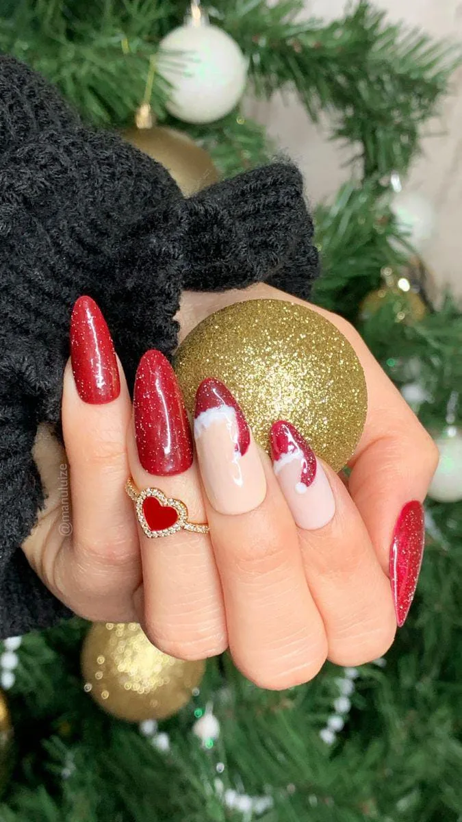 santa hat nail designs 017 e80eebba21