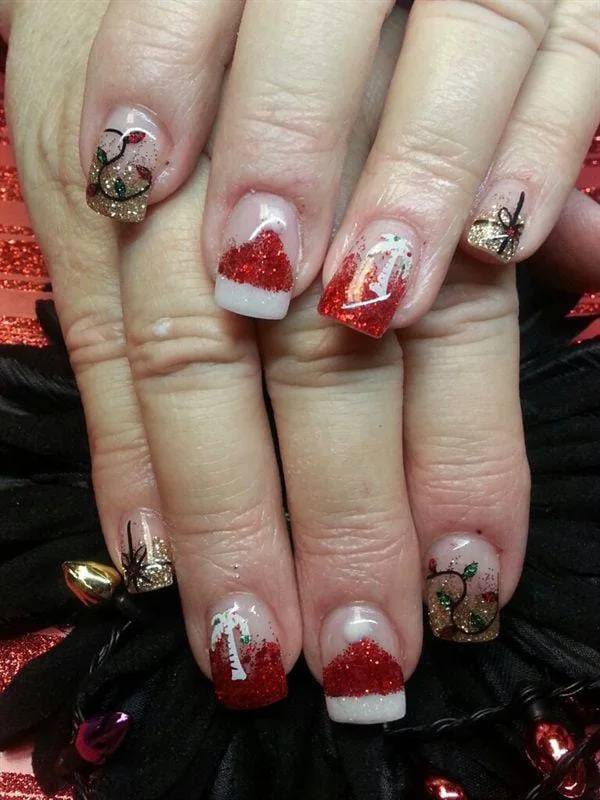 santa hat nail designs 025 cc8fb741bd