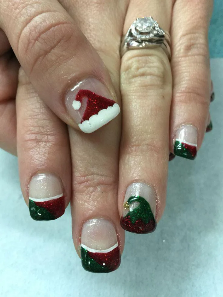 santa hat nail designs 030 74be0972d9