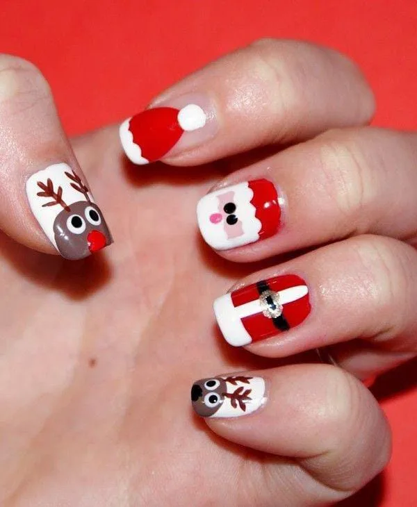 santa hat nail designs 039 93a4f606cc