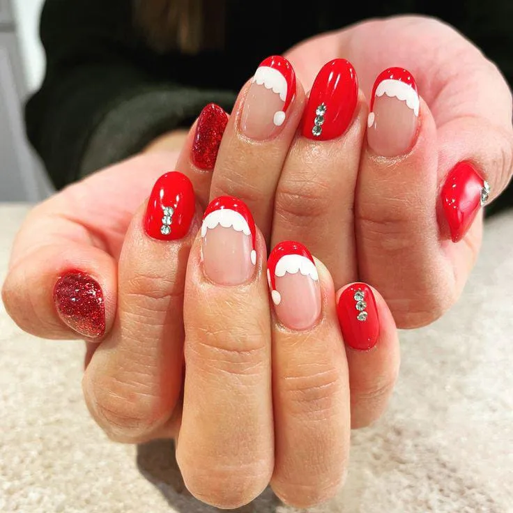 santa hat nail designs 046 2d2e715f4a