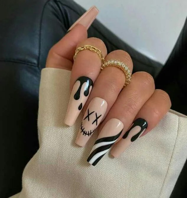 simple black halloween nails 021 f32801739d