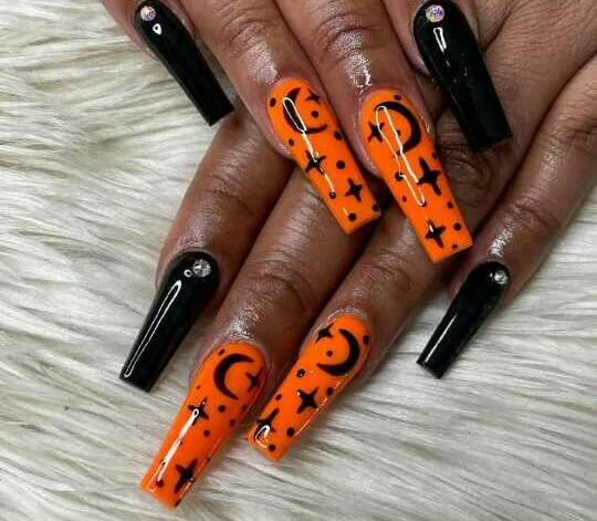 simple black halloween nails 030 71f82cecd8