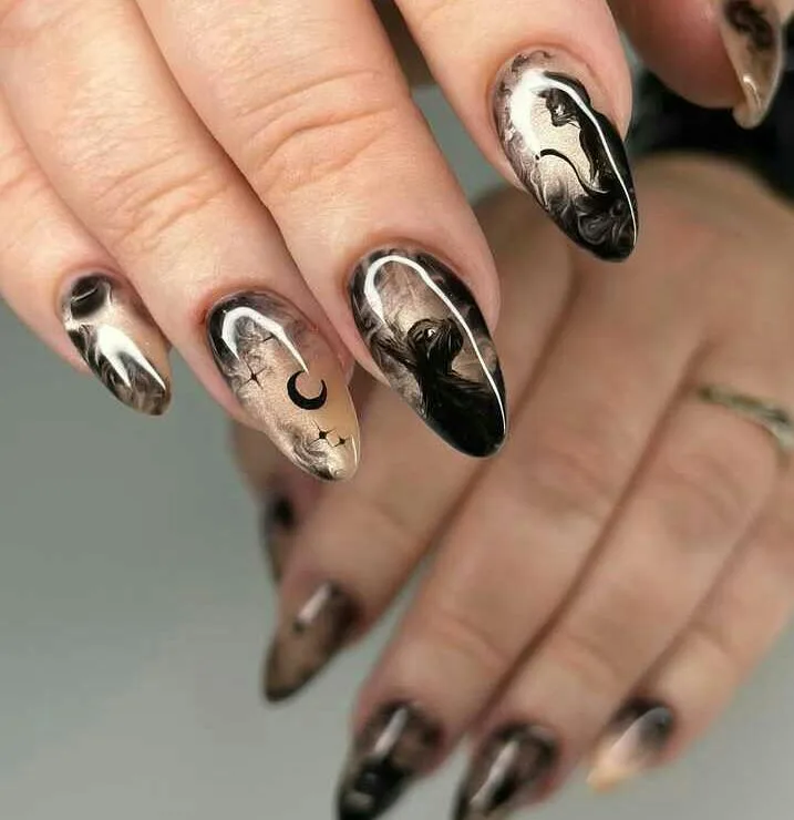 simple black halloween nails 044 f22fba21e5