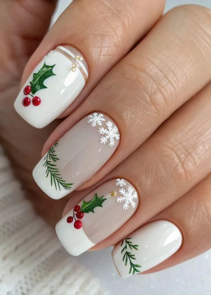 simple christmas nail designs 004 9586100786