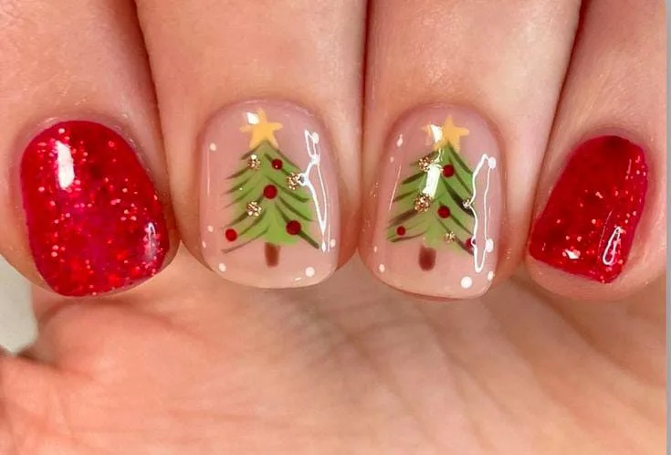 simple christmas nail designs 011 89613b7947