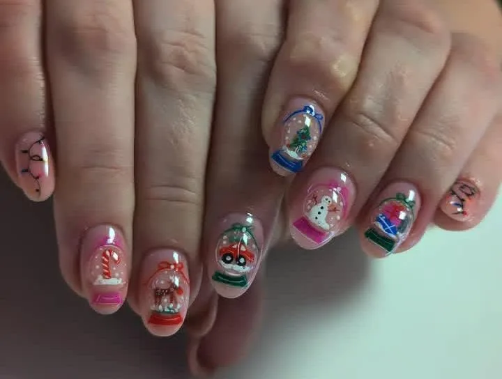 Mini Snowy Scenes: 50+ Snow Globe Nail Ideas That Wow! 1