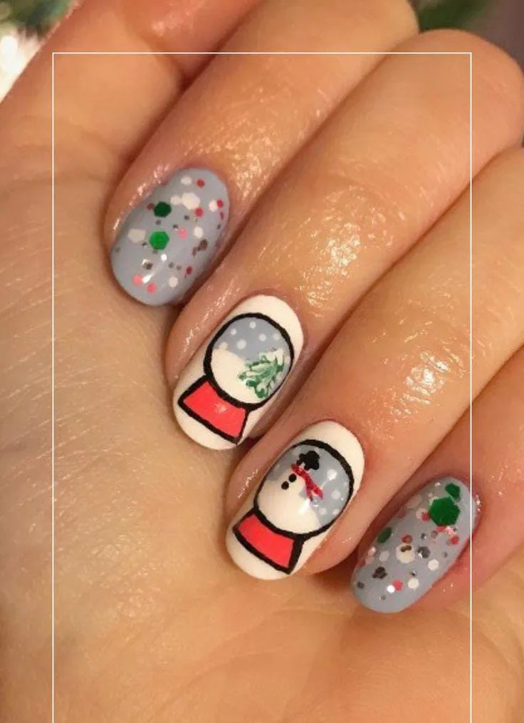 snow globe nails 010 bc4fb3de59