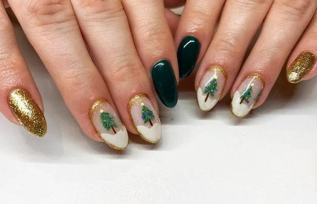 snow globe nails 018 e3eadaff62