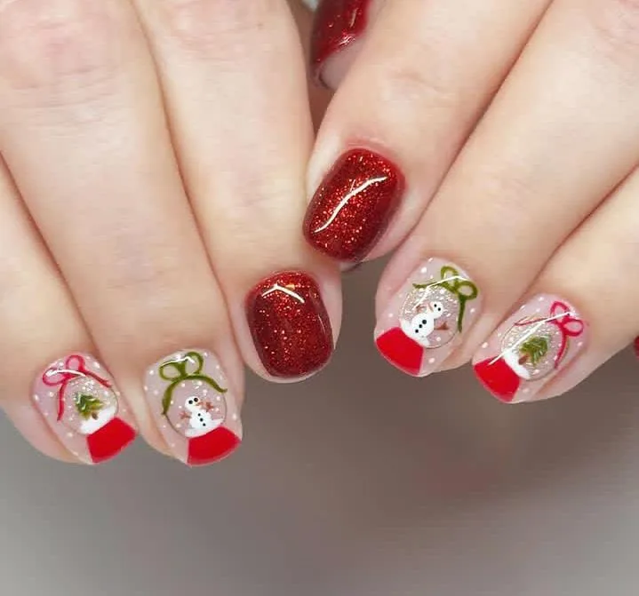 snow globe nails 030 69d0e3dc0b
