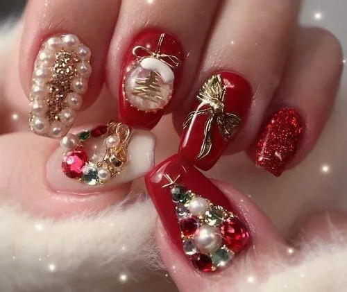 snow globe nails 042 f43a28ad77