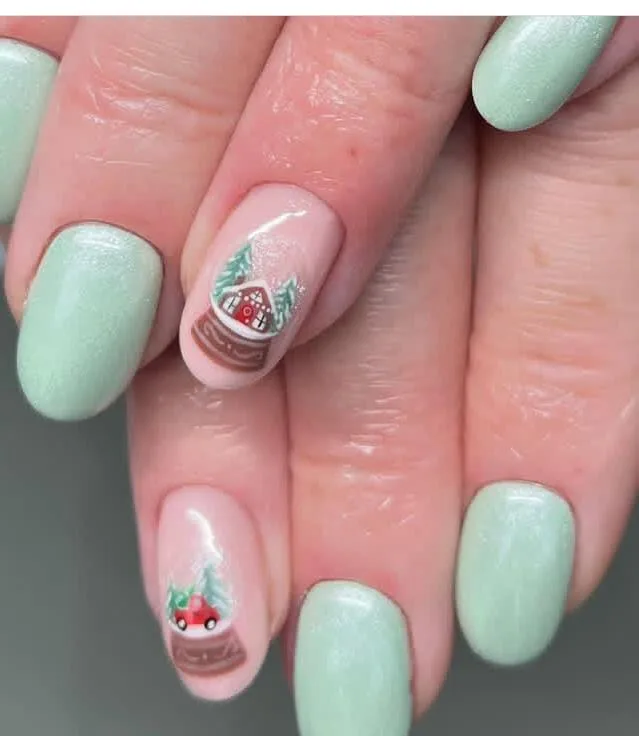 snow globe nails 044 2204949f9b