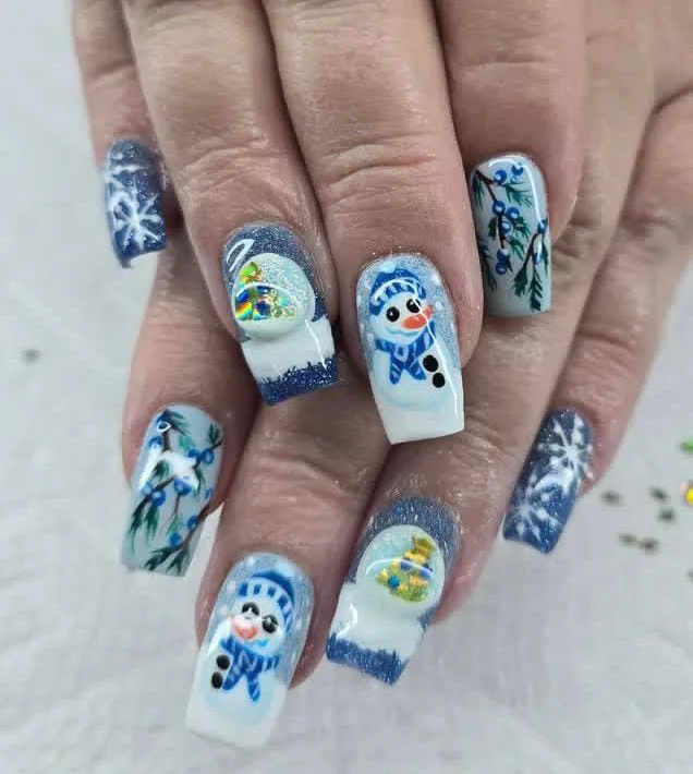 snow globe nails 049 65c3172c49