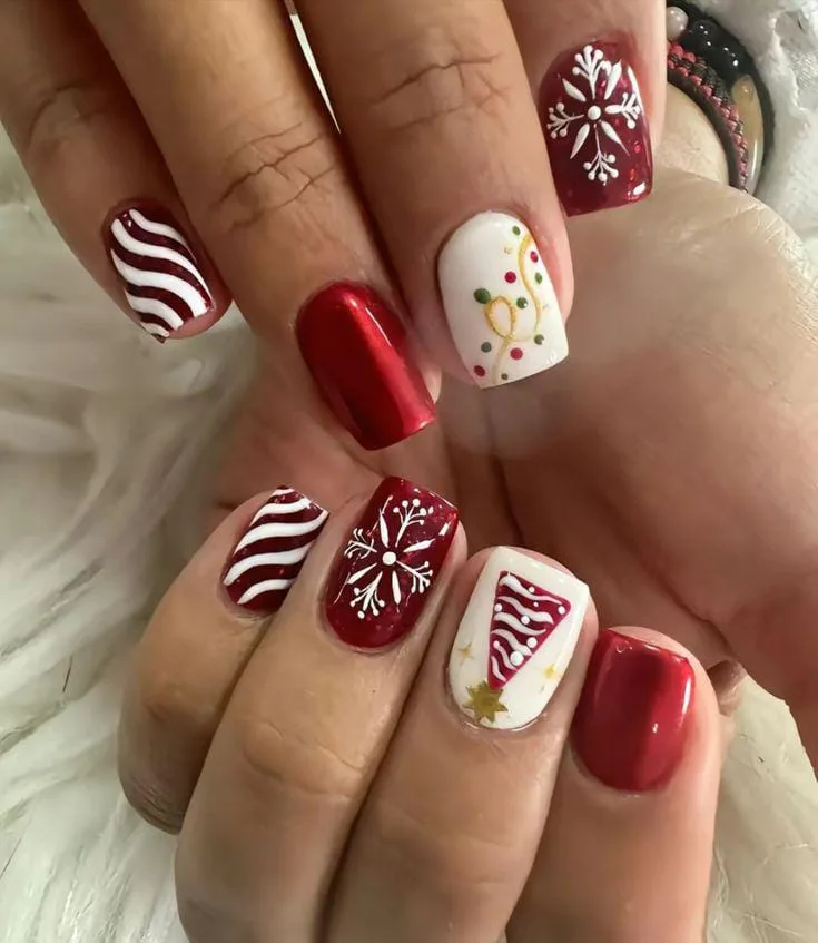 square christmas nails 007 ce1624cad2