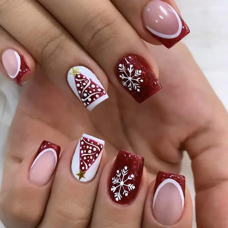 square christmas nails 014 d94ac30321