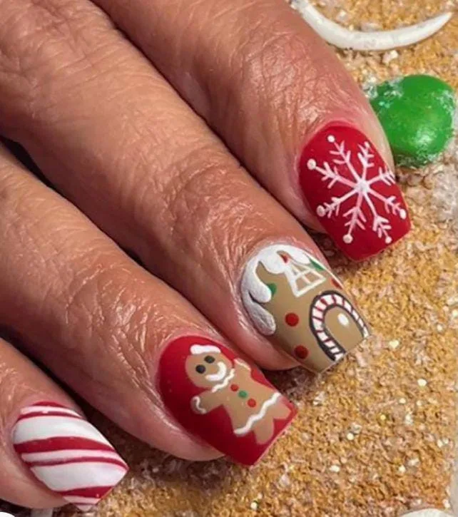 square christmas nails 023 8161285f67