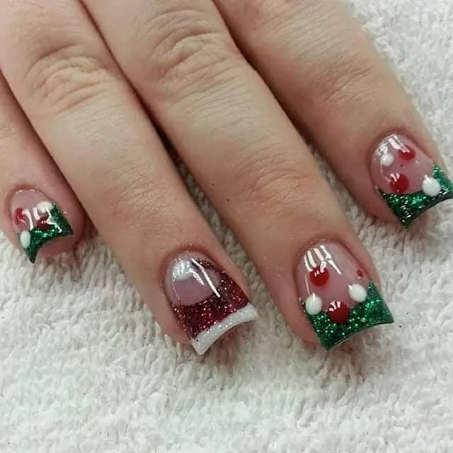 square christmas nails 046 624606f7f2