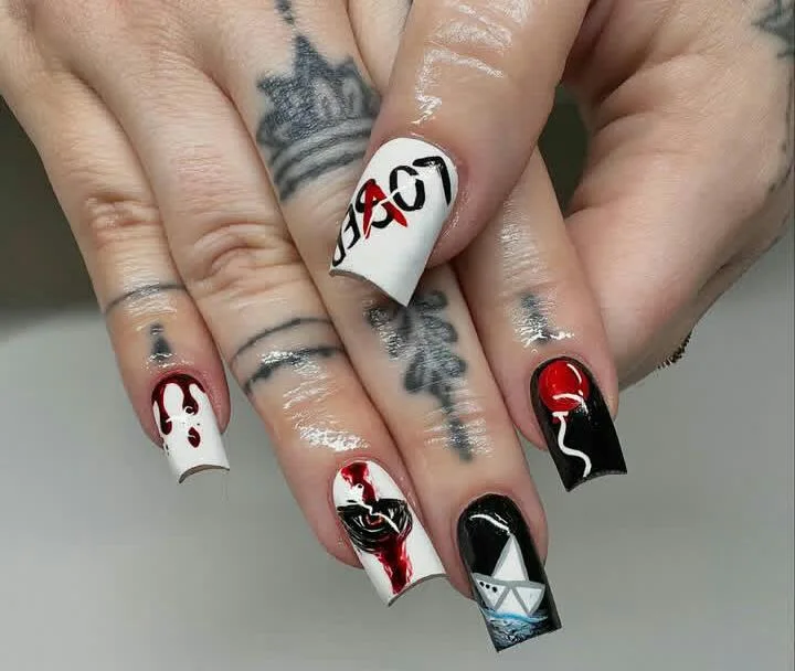 square halloween nails 019 a3c9bd0e5c
