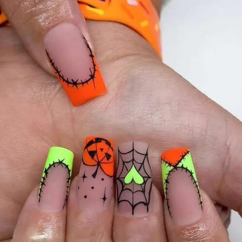 square halloween nails 040 8ef1584d9d