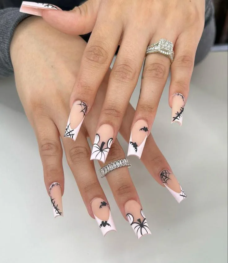 white halloween nails 019 620991289c